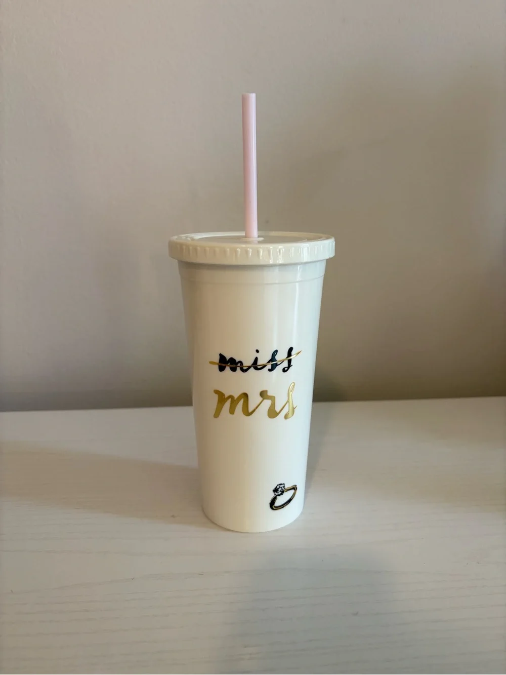 Kate Spade Miss yo Mrs tumbler